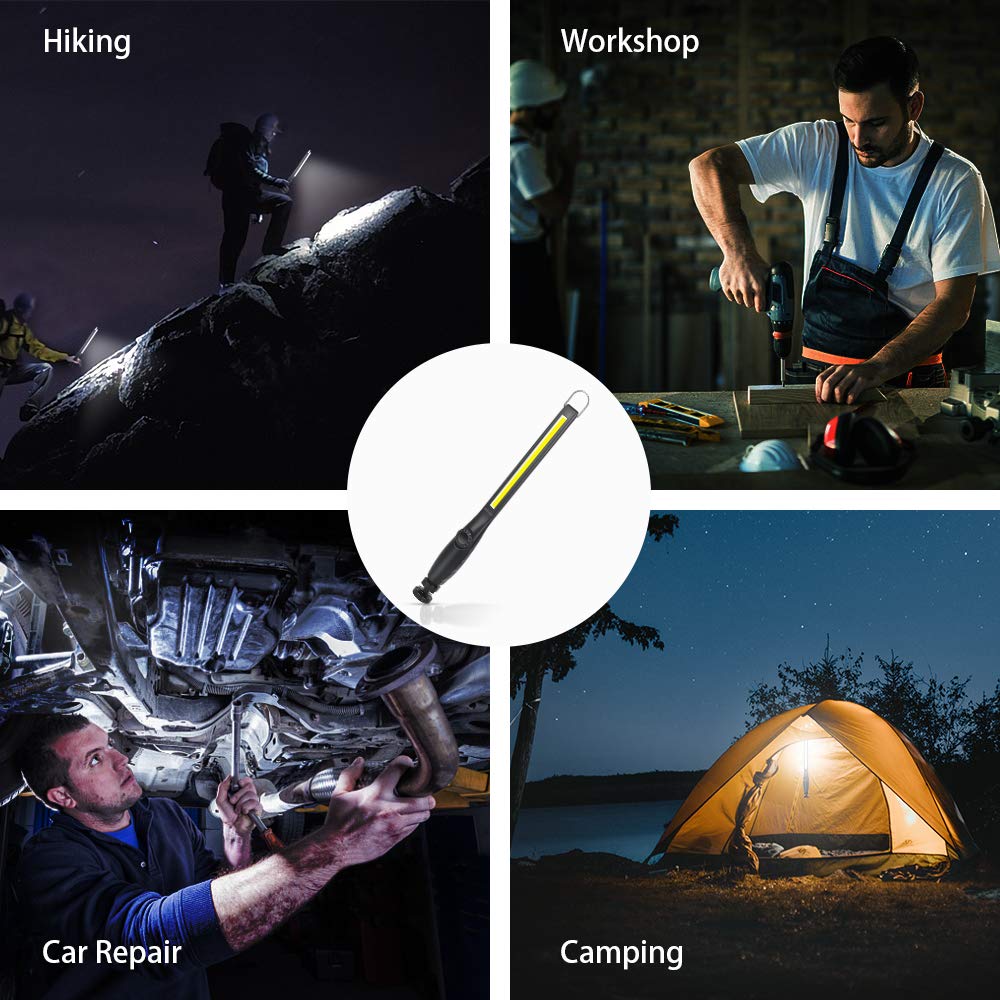 800 lumens 3300mAh Rechargeable Magnetic LED Work Light 2 Pack U92315