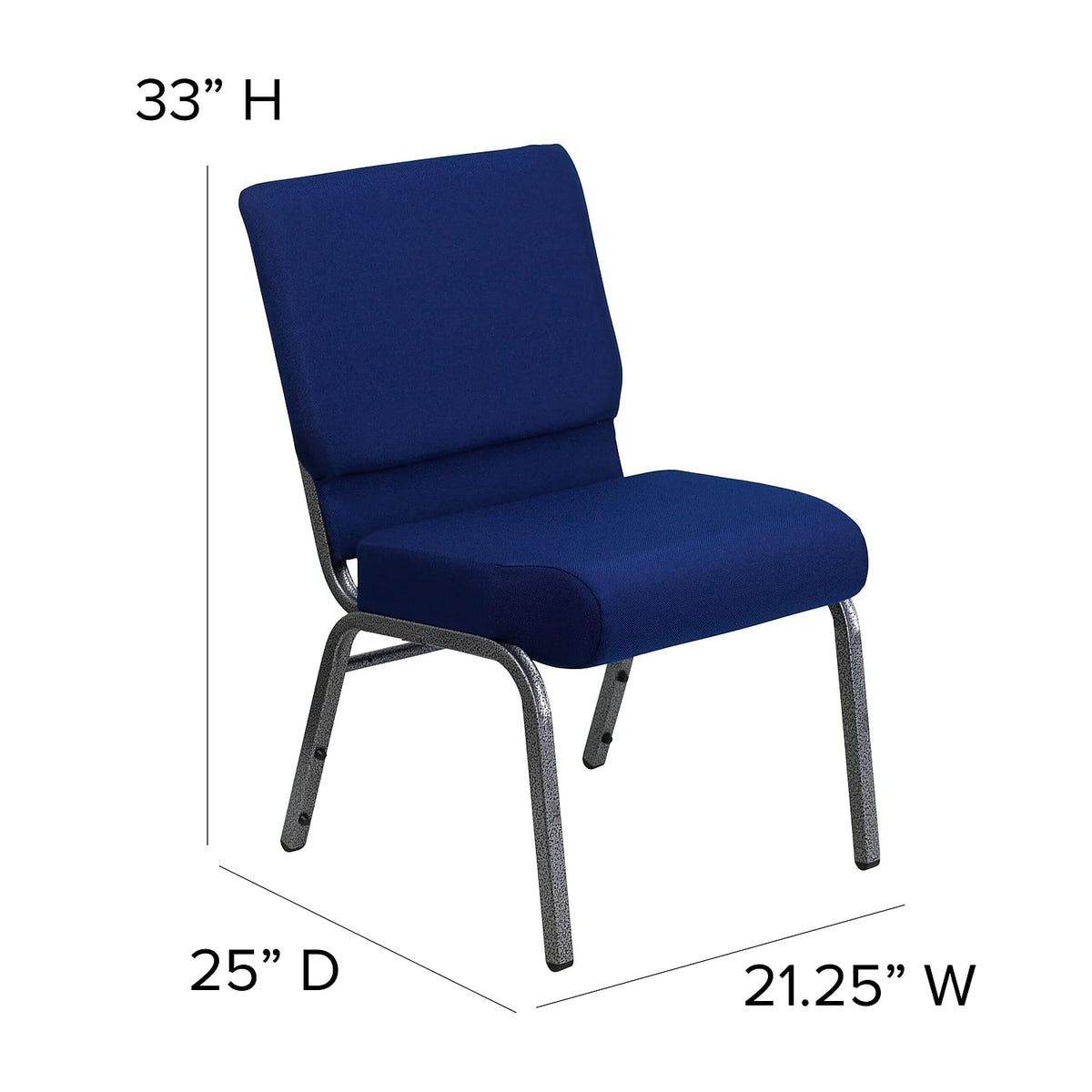 Navy Blue Fabric Stacking Chair 4 Pack Q192914