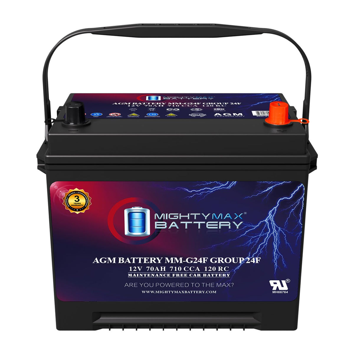 12V 70Ah AGM Replacement Battery X186