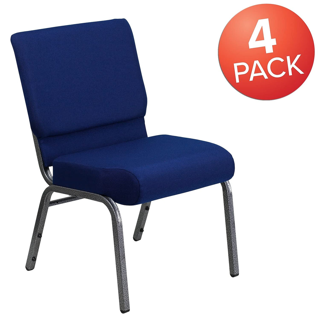 Navy Blue Fabric Stacking Chair 4 Pack Q192914