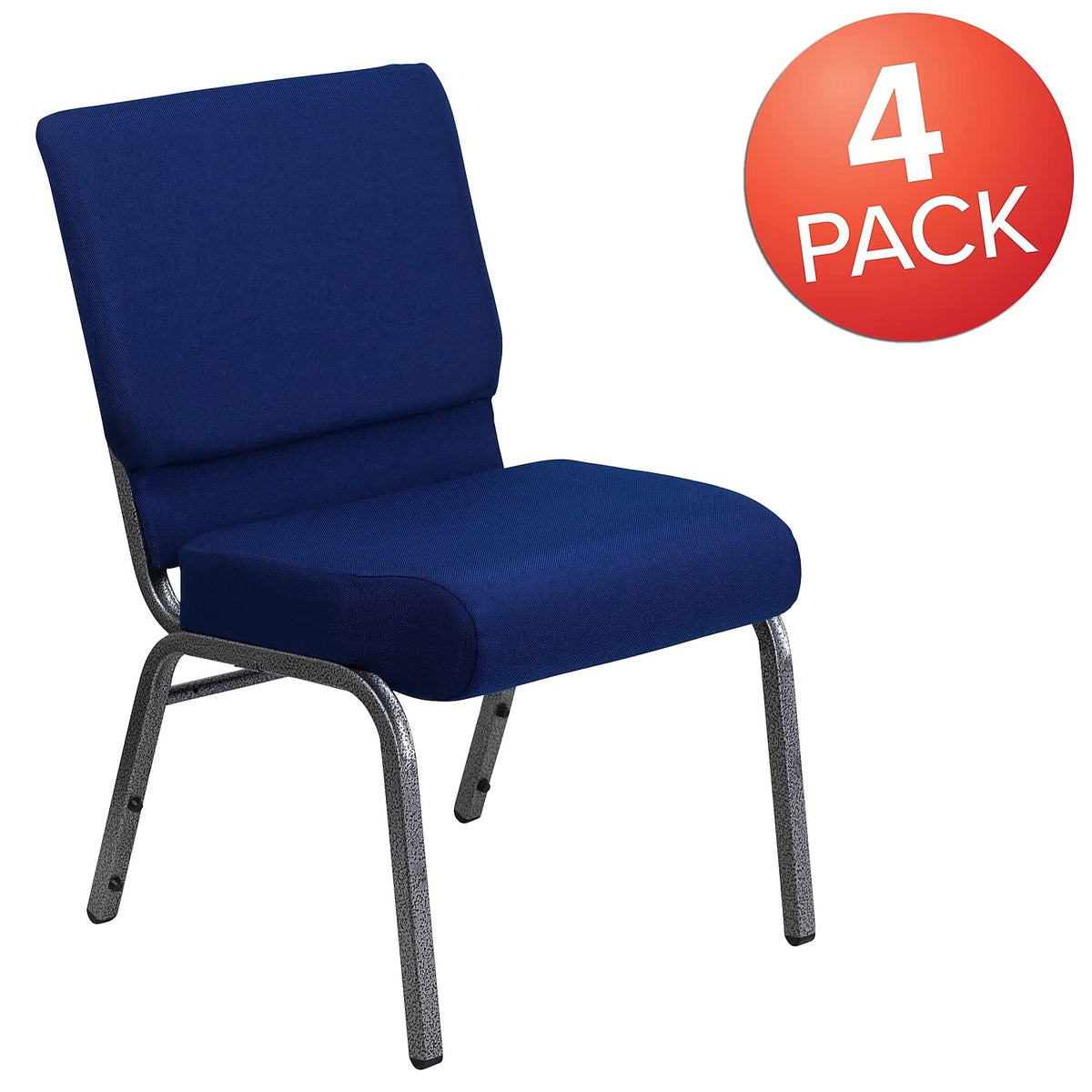 Navy Blue Fabric Stacking Chair 4 Pack Q192914