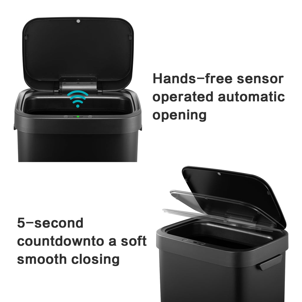 13 Gallon Touchless Stainless Steel Trash Can U215561