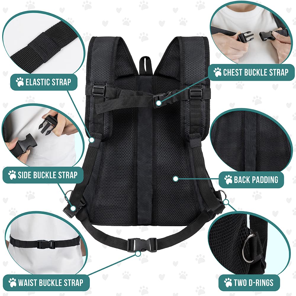 Adjustable Dog & Cat Carrier Backpack, Black E3333