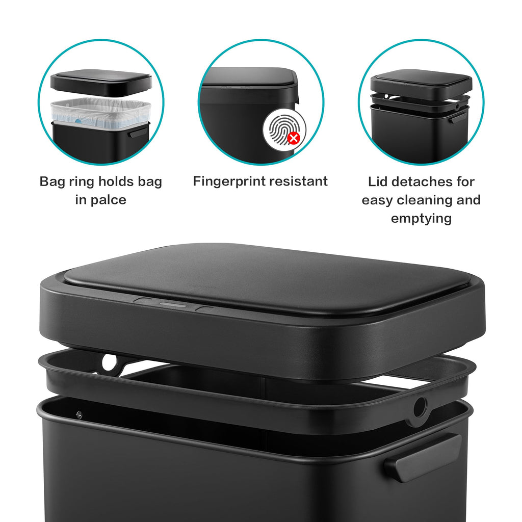 13 Gallon Touchless Stainless Steel Trash Can U215561