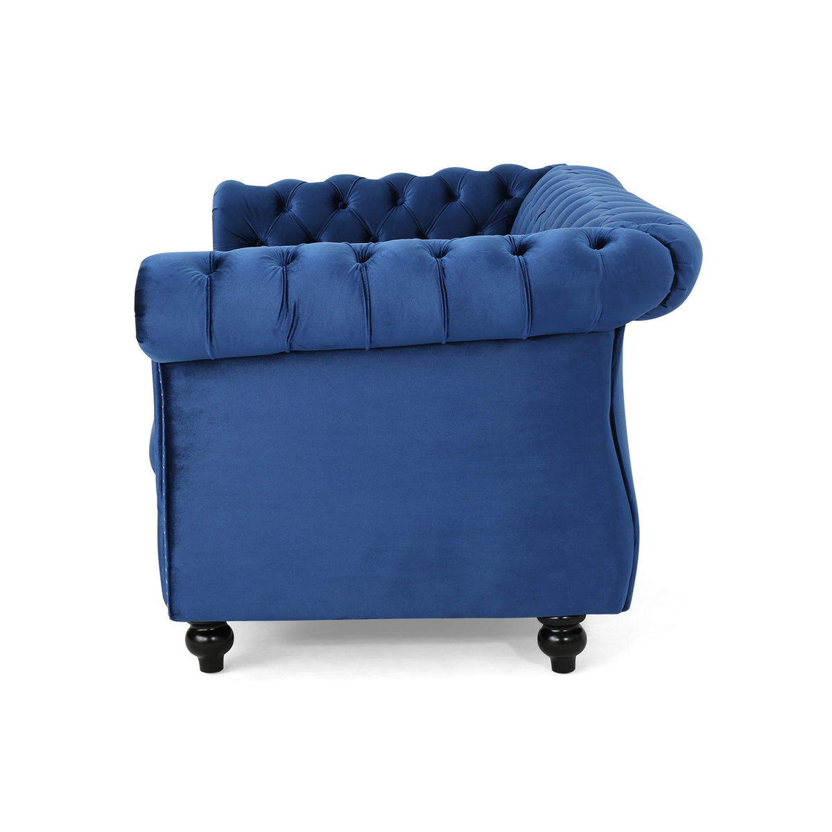 Navy Blue Velvet Tufted Chesterfield Sofa M4707