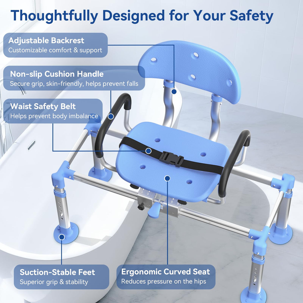 Sliding Shower Chair Tub Transfer Bench A91587