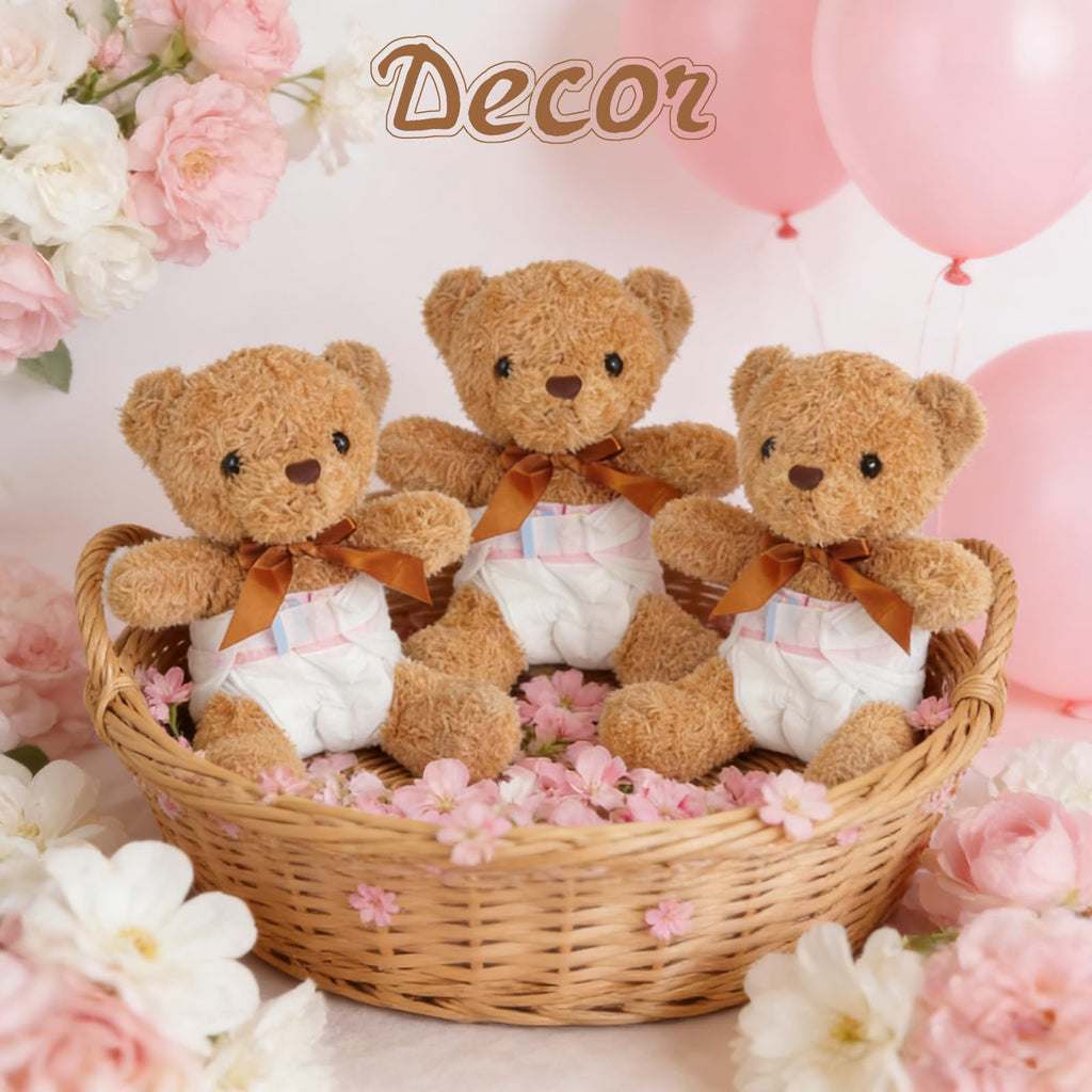 Baby Shower Games Set of 12 with Diapers, Baby Dolls, White Organza Bags and Blindfolds Y657