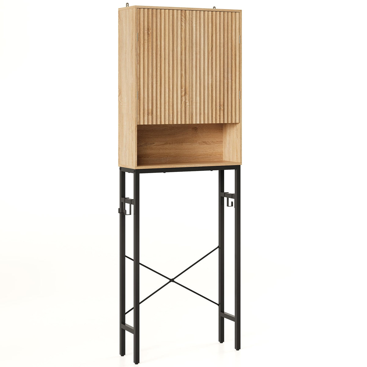 Freestanding Tall Wood Over The Toilet Storage Cabinet D92502