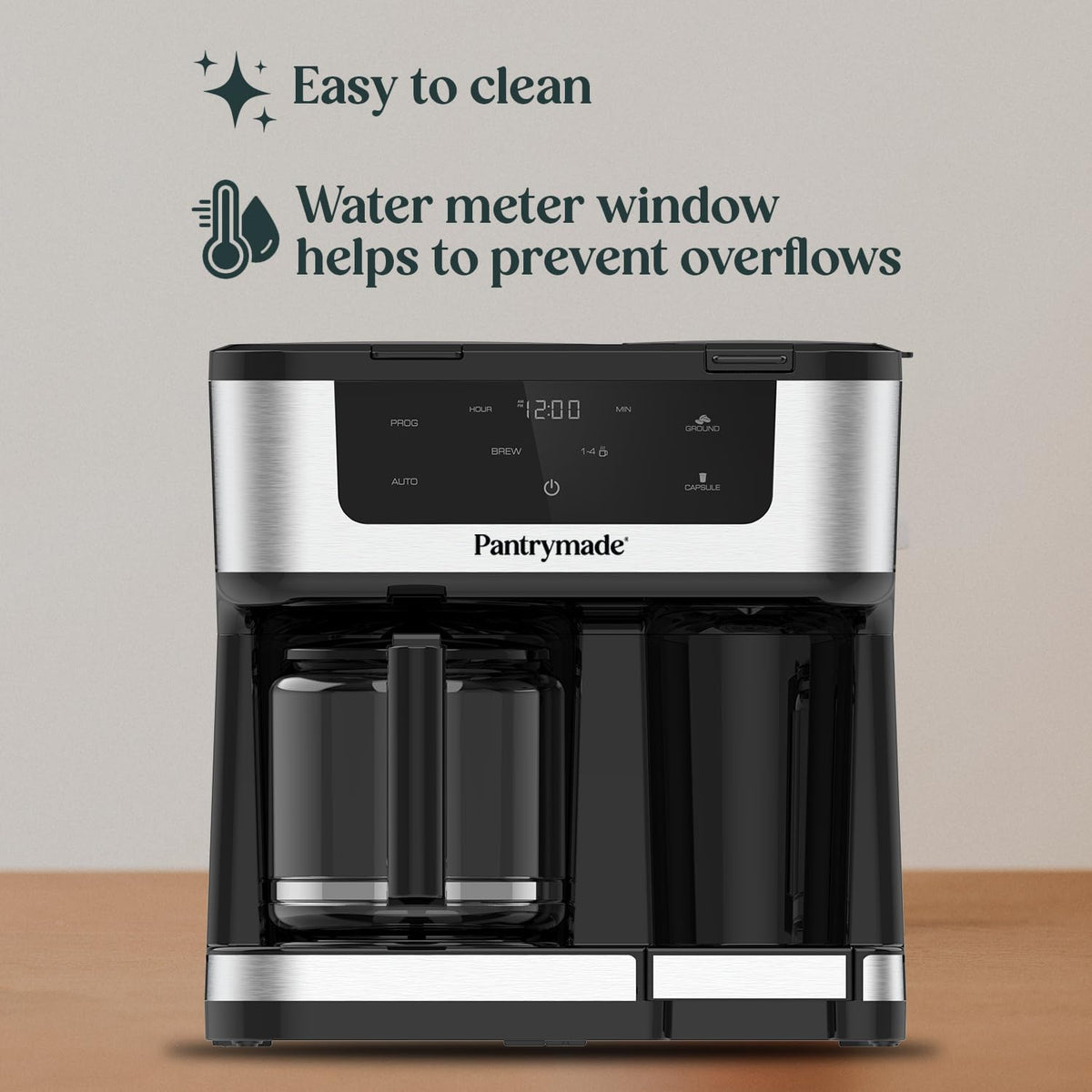 Black Dual Brew 12-Cup Coffee Maker J932260