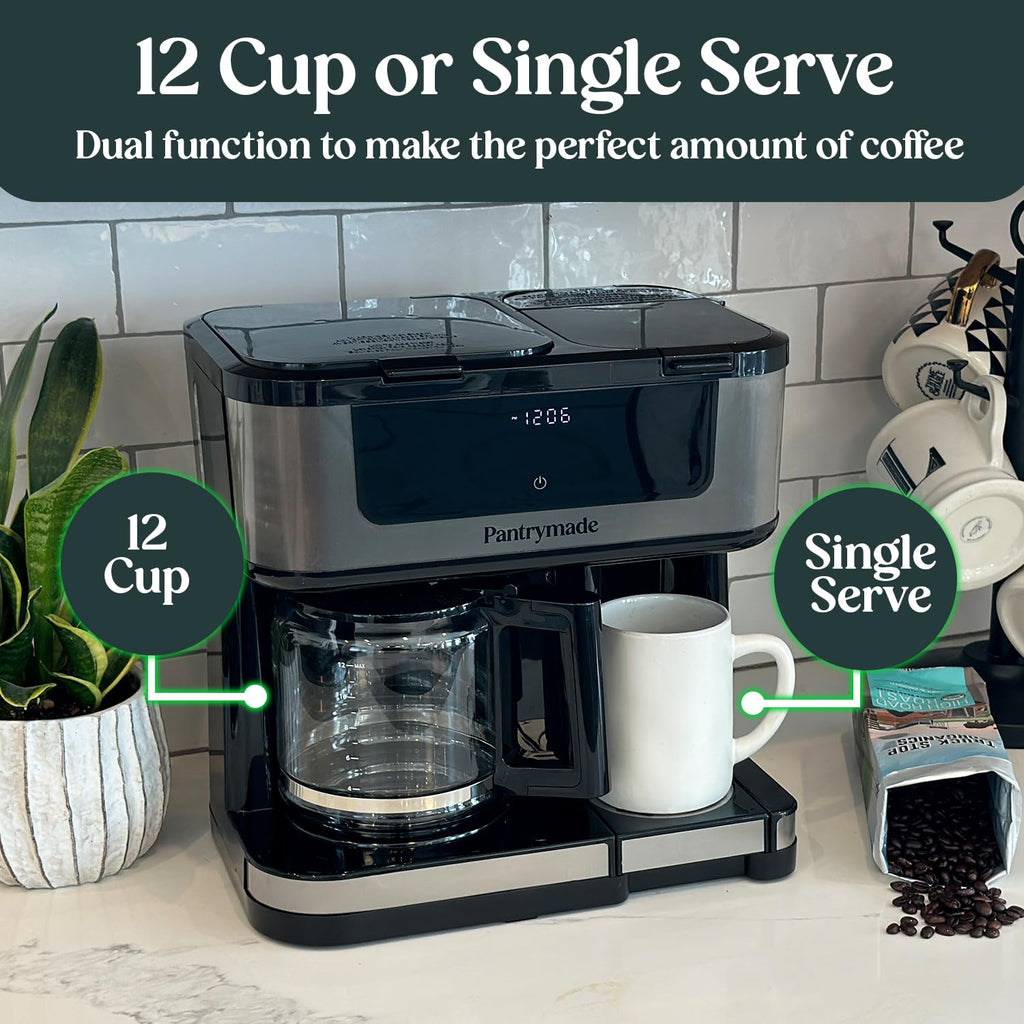 Black Dual Brew 12-Cup Coffee Maker J932260