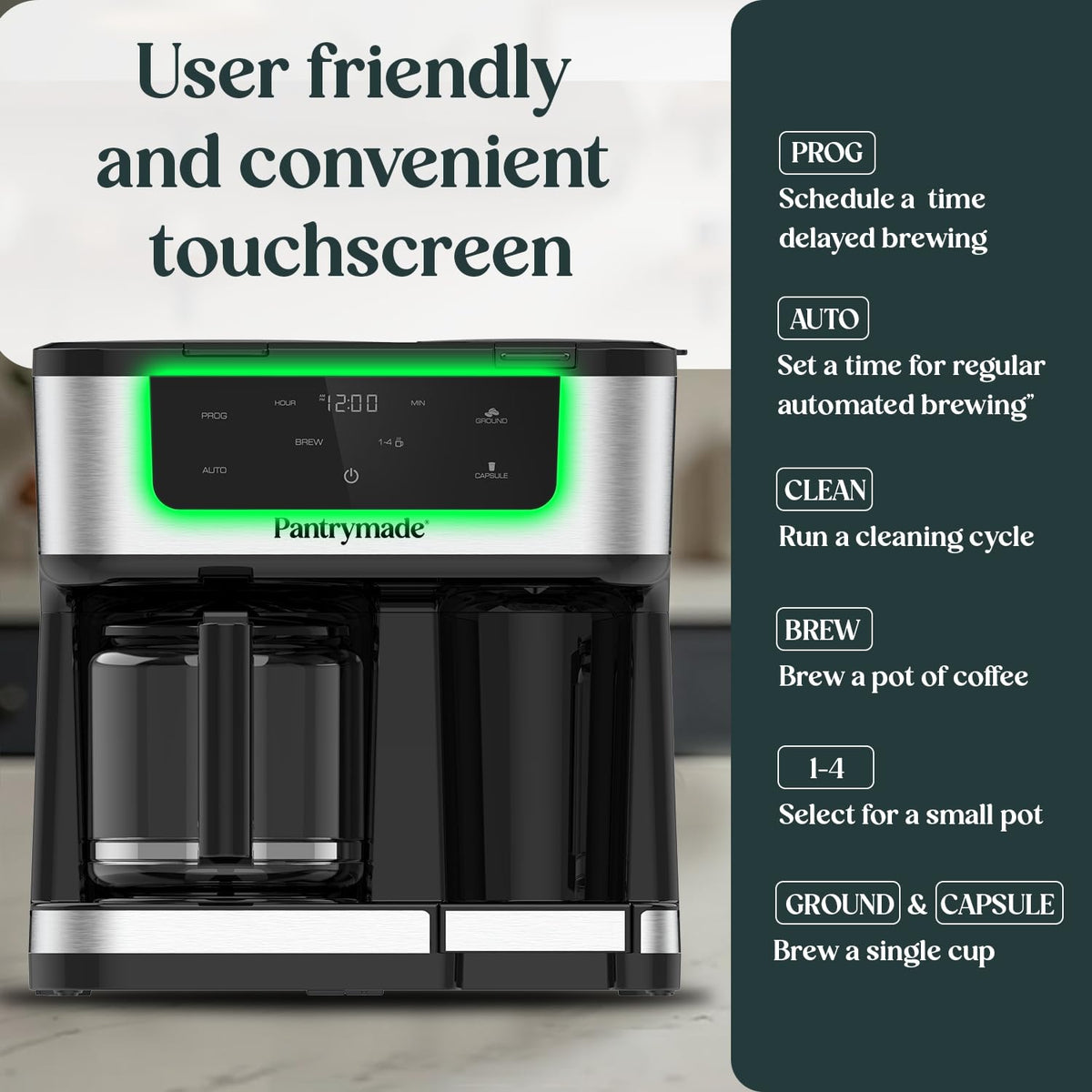 Black Dual Brew 12-Cup Coffee Maker J932260