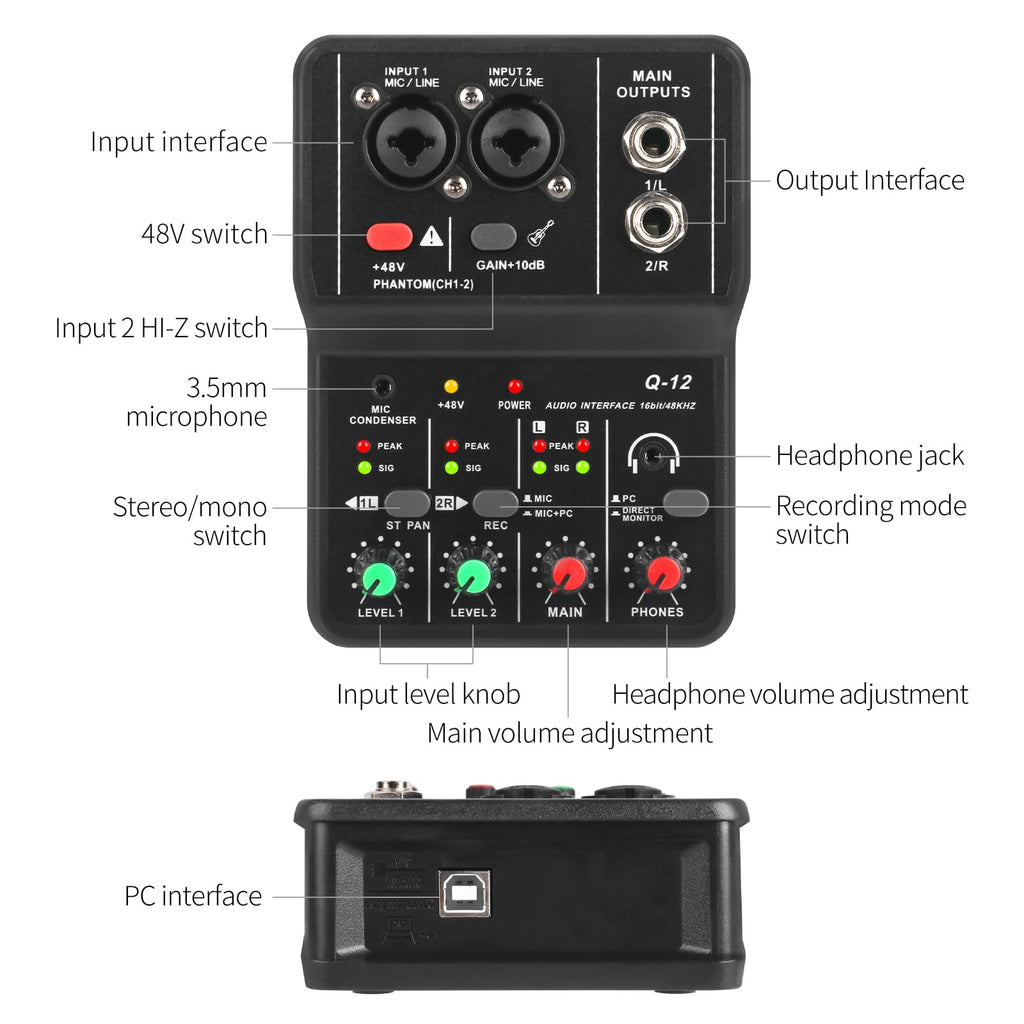 USB Audio Interface with XLR and 3.55m Microphone Jack F761582