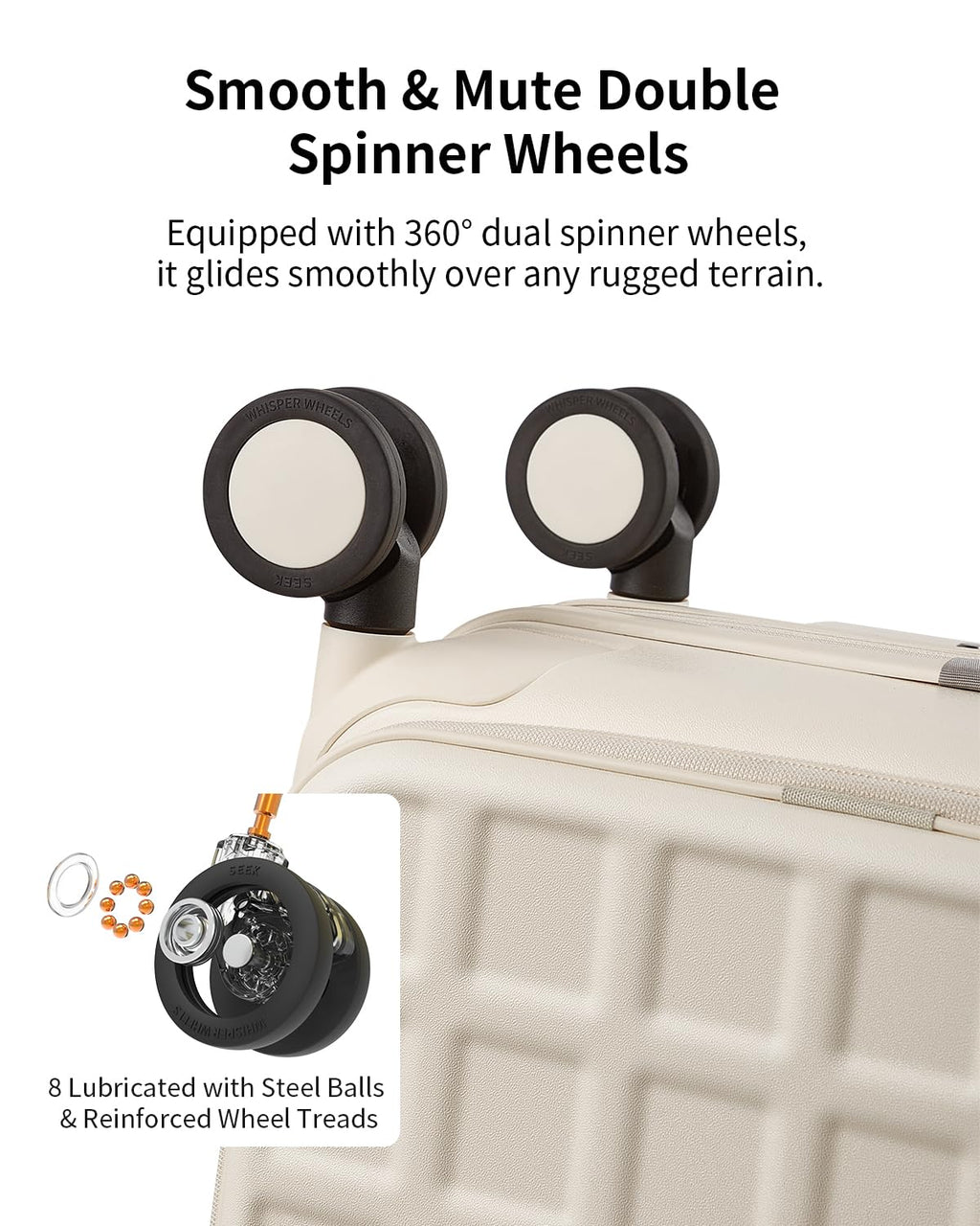 20 Inch Lightweight Hardside Carry On Luggage with Spinner Wheels K874