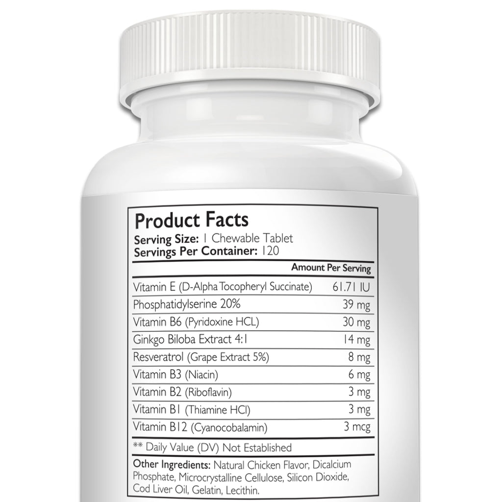 120 Chewable Tablets Cognitive Support Dog Supplement S626651
