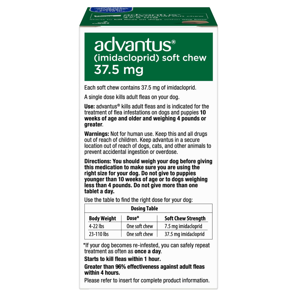 Soft Chew Flea Treatment for Dogs 23-110 lbs. 7 ct L2598