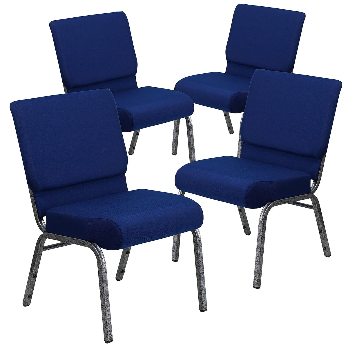 Navy Blue Fabric Stacking Chair 4 Pack Q192914