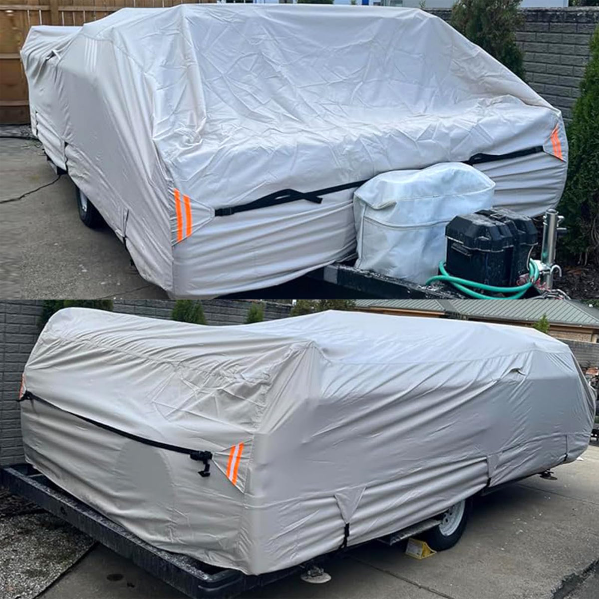 900D Oxford Waterproof Pop Up Camper Tent Trailer Cover, 14-16ft Q562