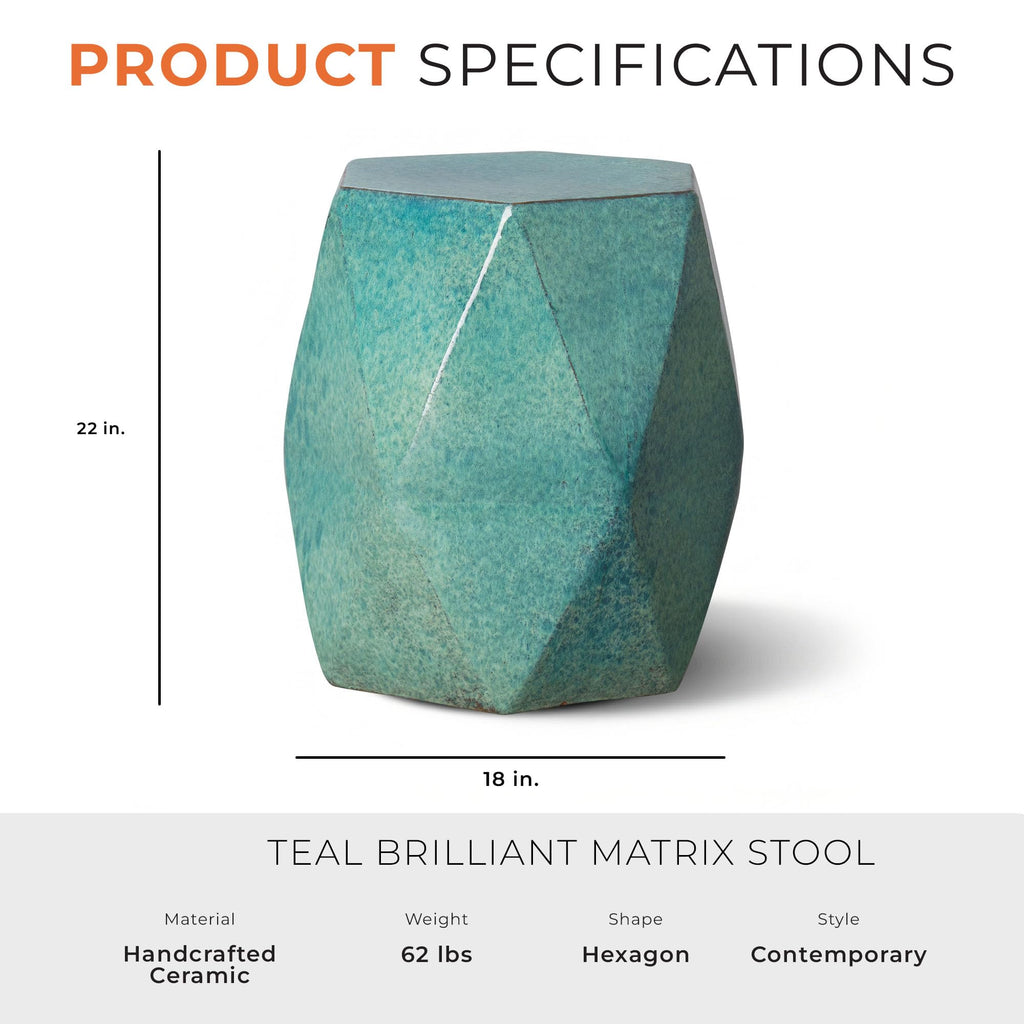 Teal 18x22 Stool Q930