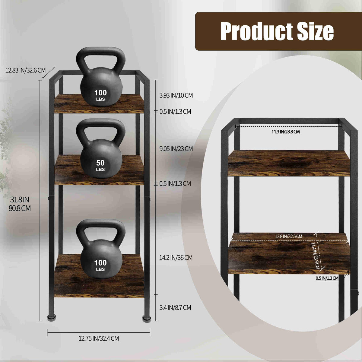 5 Gallon 3-Tier Metal Water Dispenser Stand P666