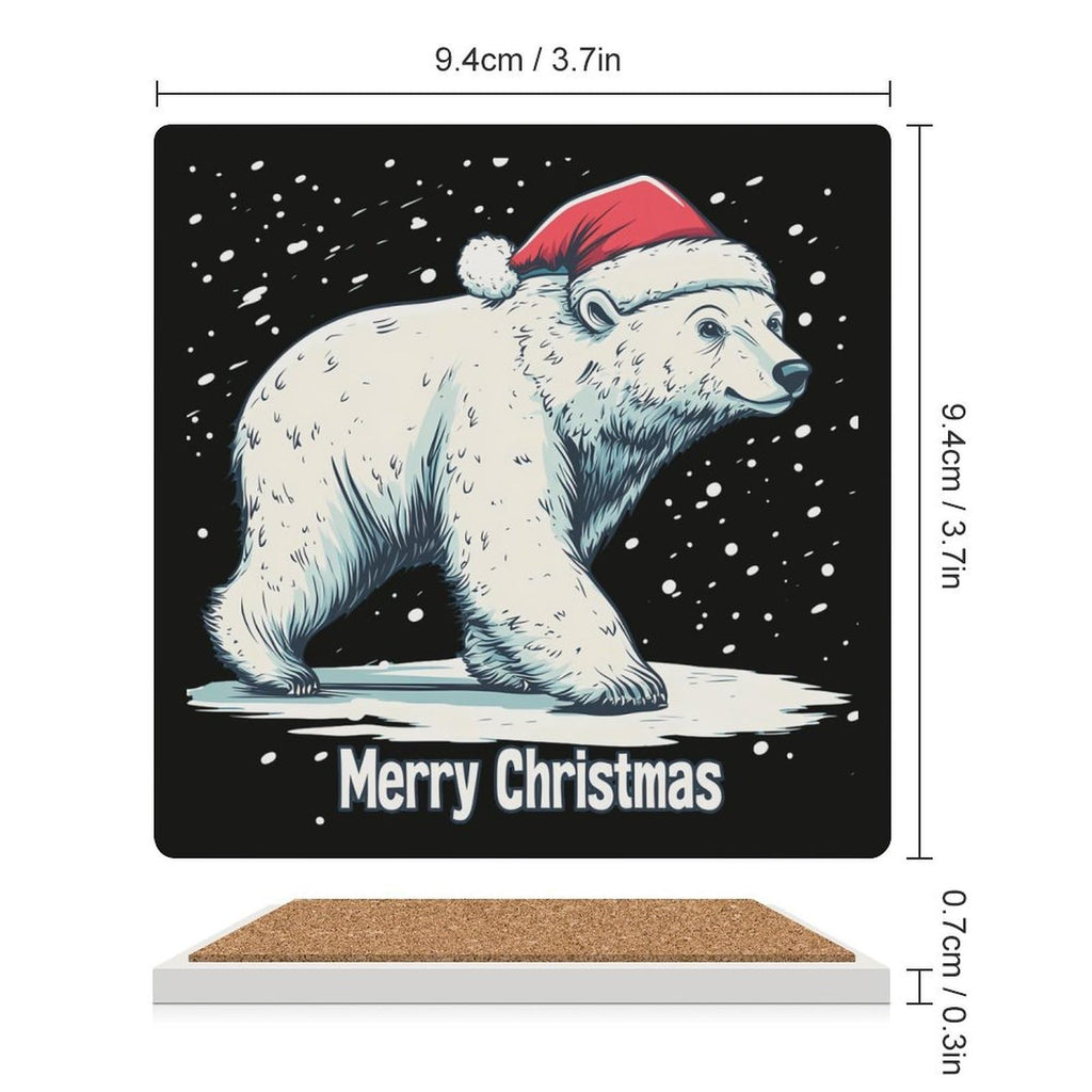 White Ceramic Coasters Set J8508