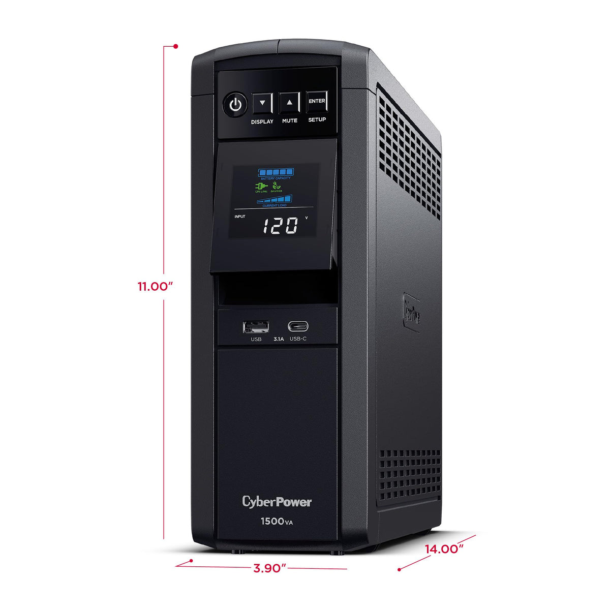 1500VA/1000W 12 Outlets Mini Tower UPS System D394