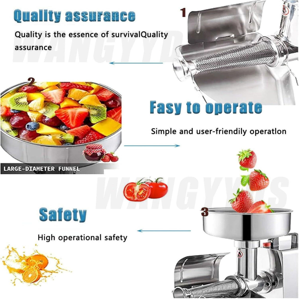 450W Stainless Steel Electric Tomato Strainer C6619