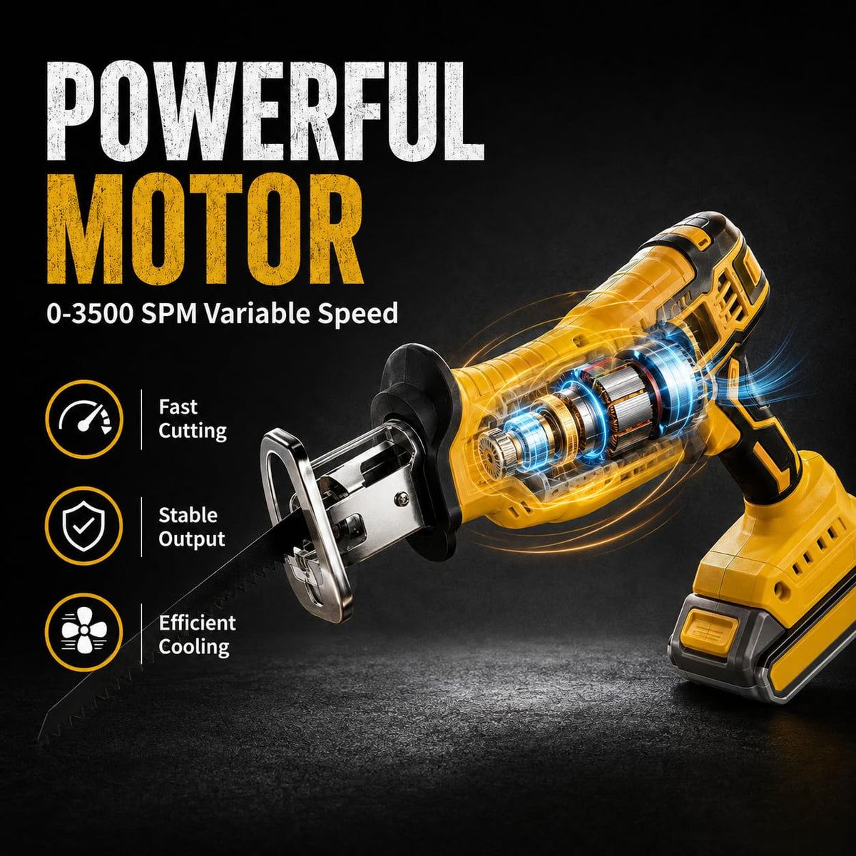 Cordless Reciprocating Saw with 4 Blades P98911