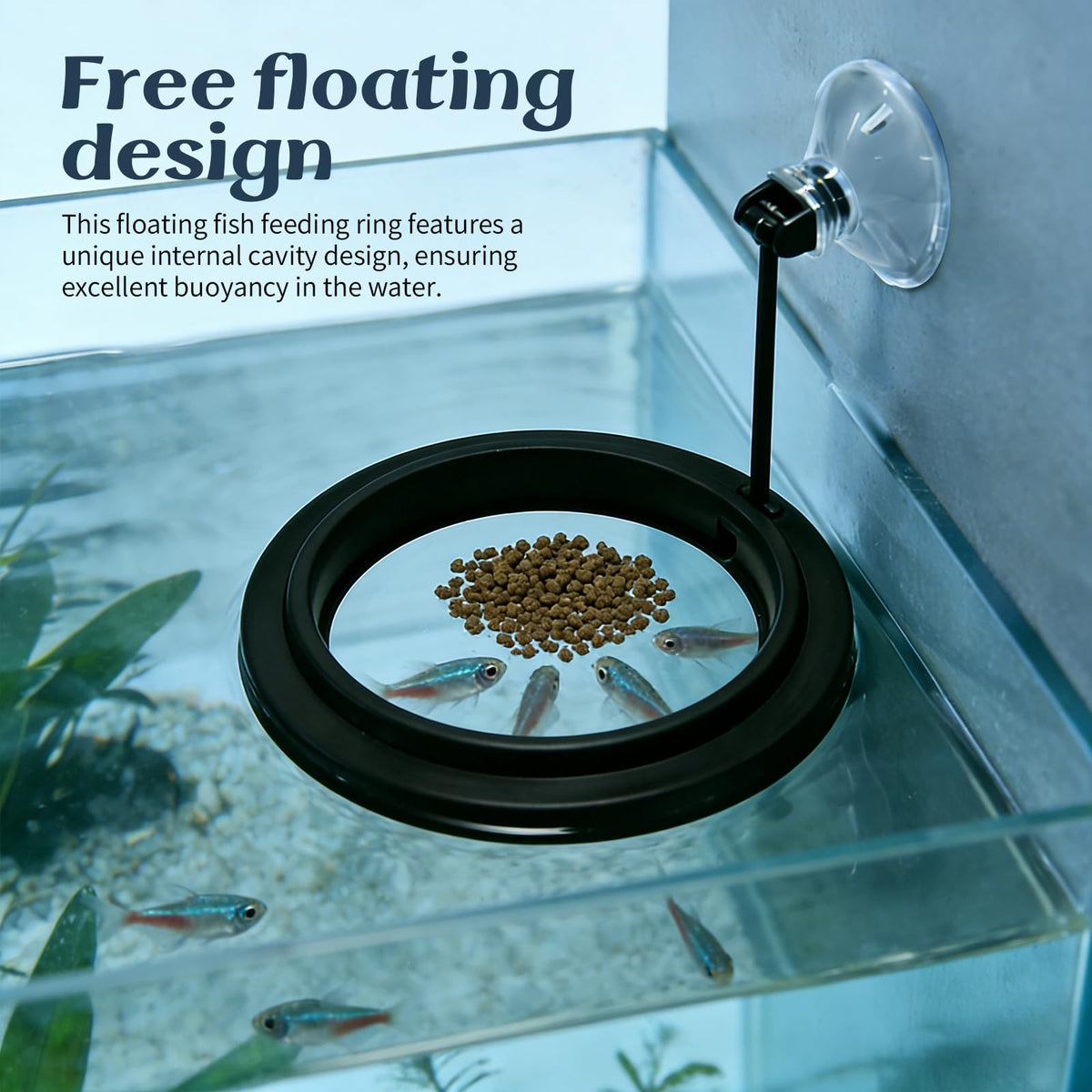 4Pcs Betta Fish Tank Accessories, Hammock, 2 Toys, 1 Feeding Ring L85442