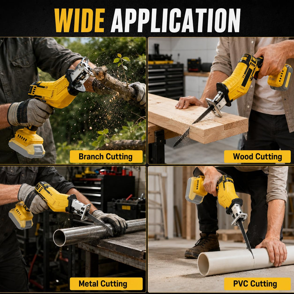 Cordless Reciprocating Saw with 4 Blades P98911