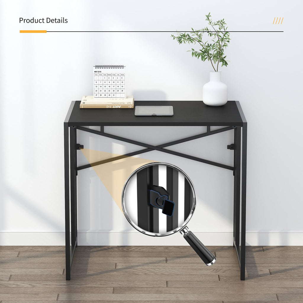 Folding Computer Desk 32 inch Black R3847