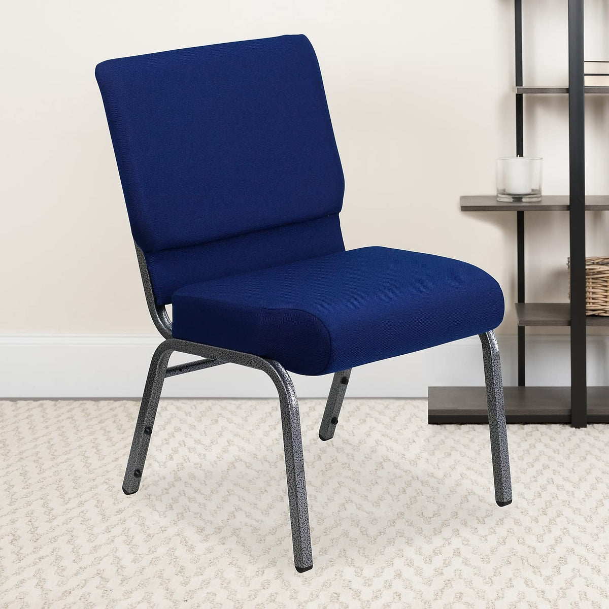 Navy Blue Fabric Stacking Chair 4 Pack Q192914
