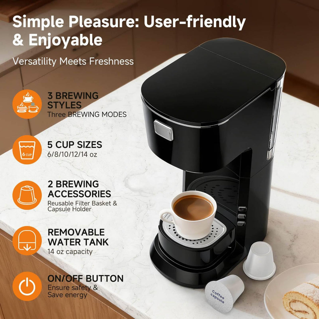 Single Serve Coffee Maker T1858