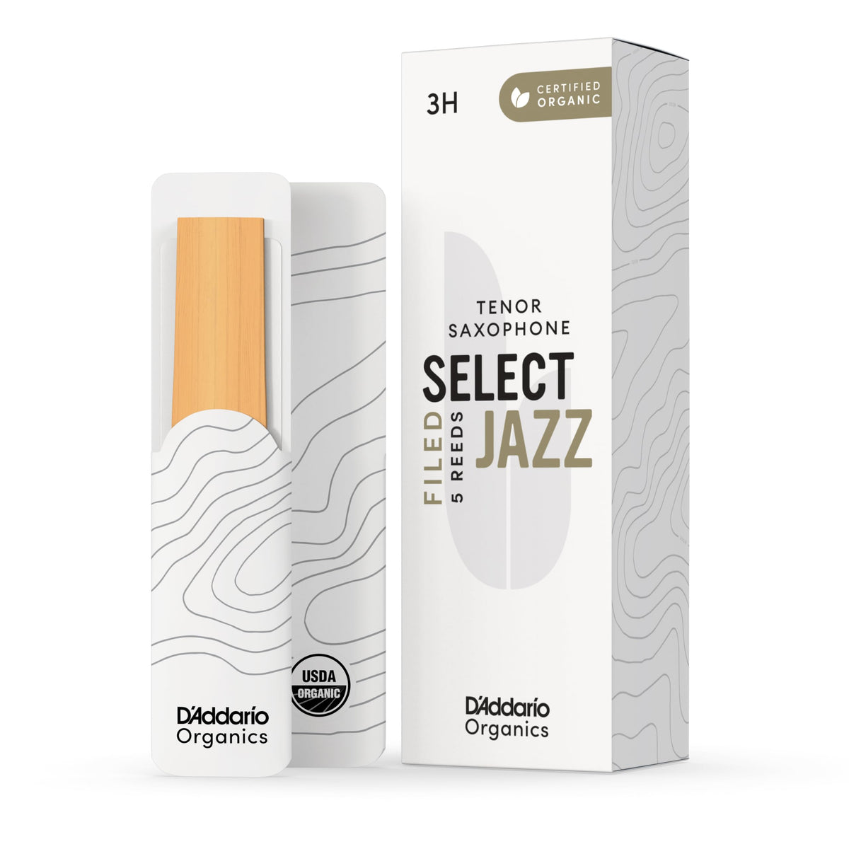 Filed Tenor Sax Reeds 3 Hard, 5-Pack Q596