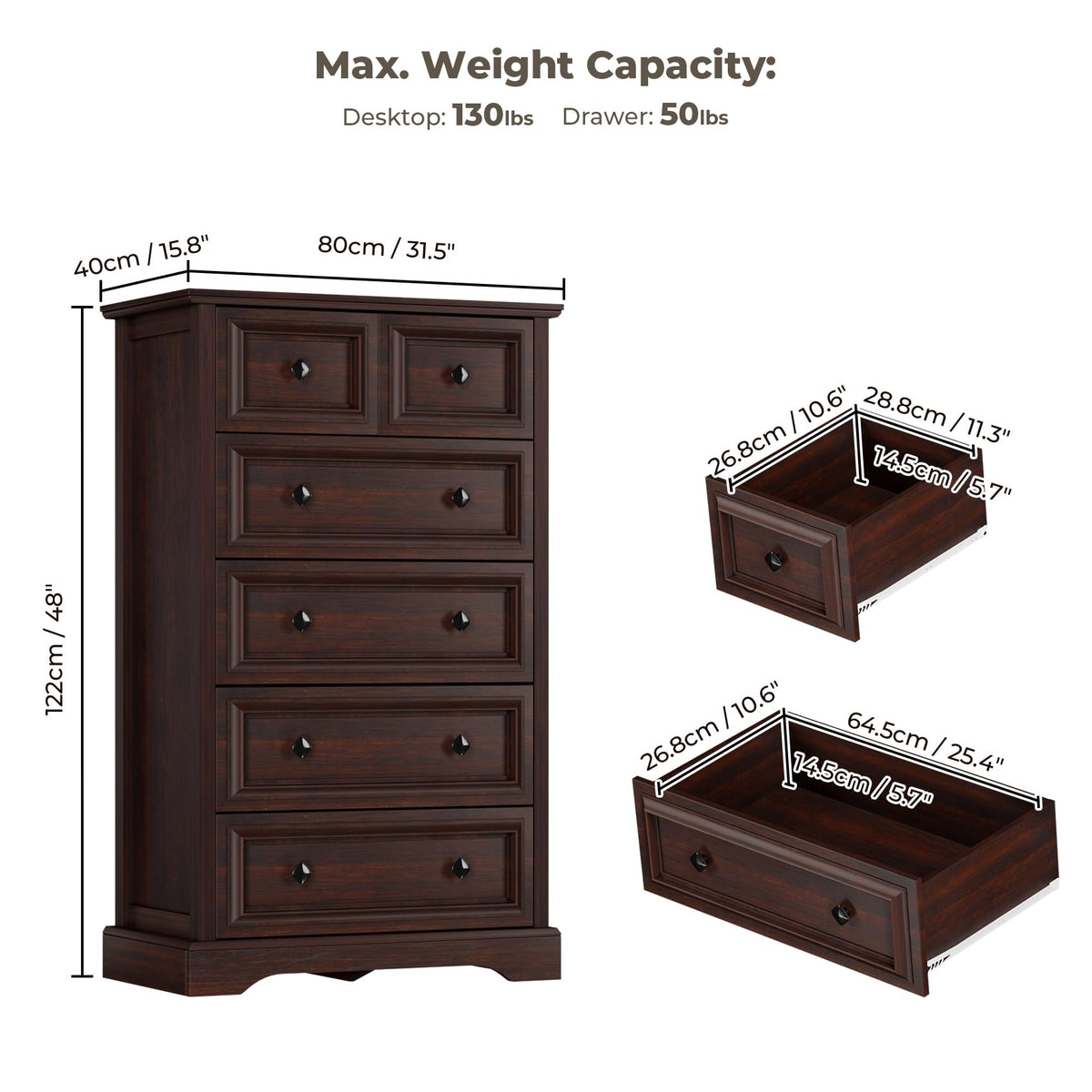 6 Drawer Cherry Dresser A1650