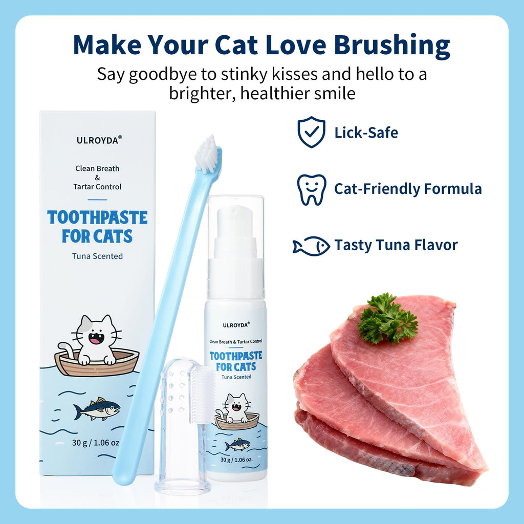 Tuna Flavor Toothpaste 1.06 oz with Toothbrush & Finger Brush V713