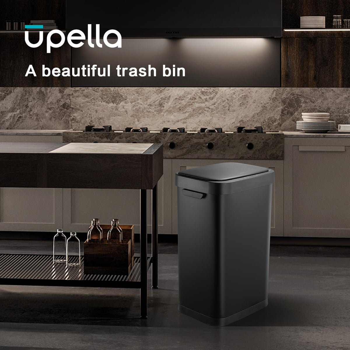13 Gallon Touchless Stainless Steel Trash Can U215561