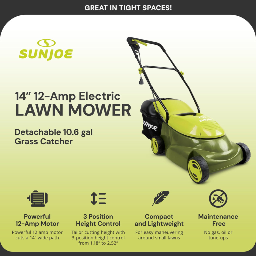 14-Inch 12-Amp Electric Lawn Mower with 10.6-Gallon Bag B9928