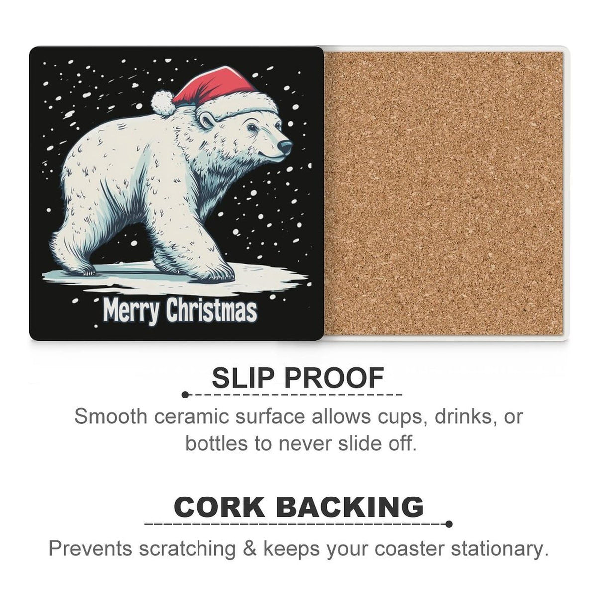 White Ceramic Coasters Set J8508