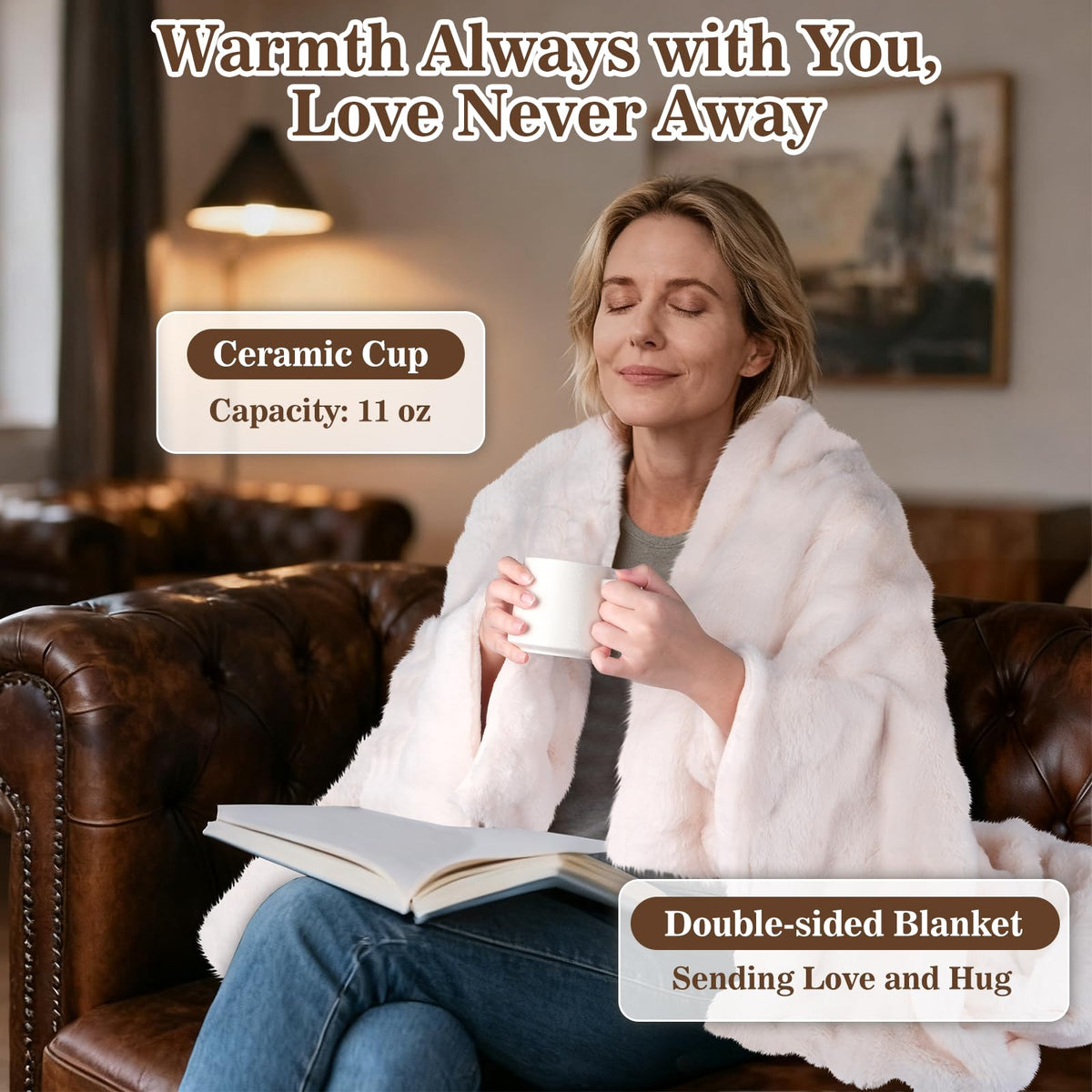 Get Well Soon Gift Basket with Blanket, Mug, Teddy Bear, Aromatherapy M40072