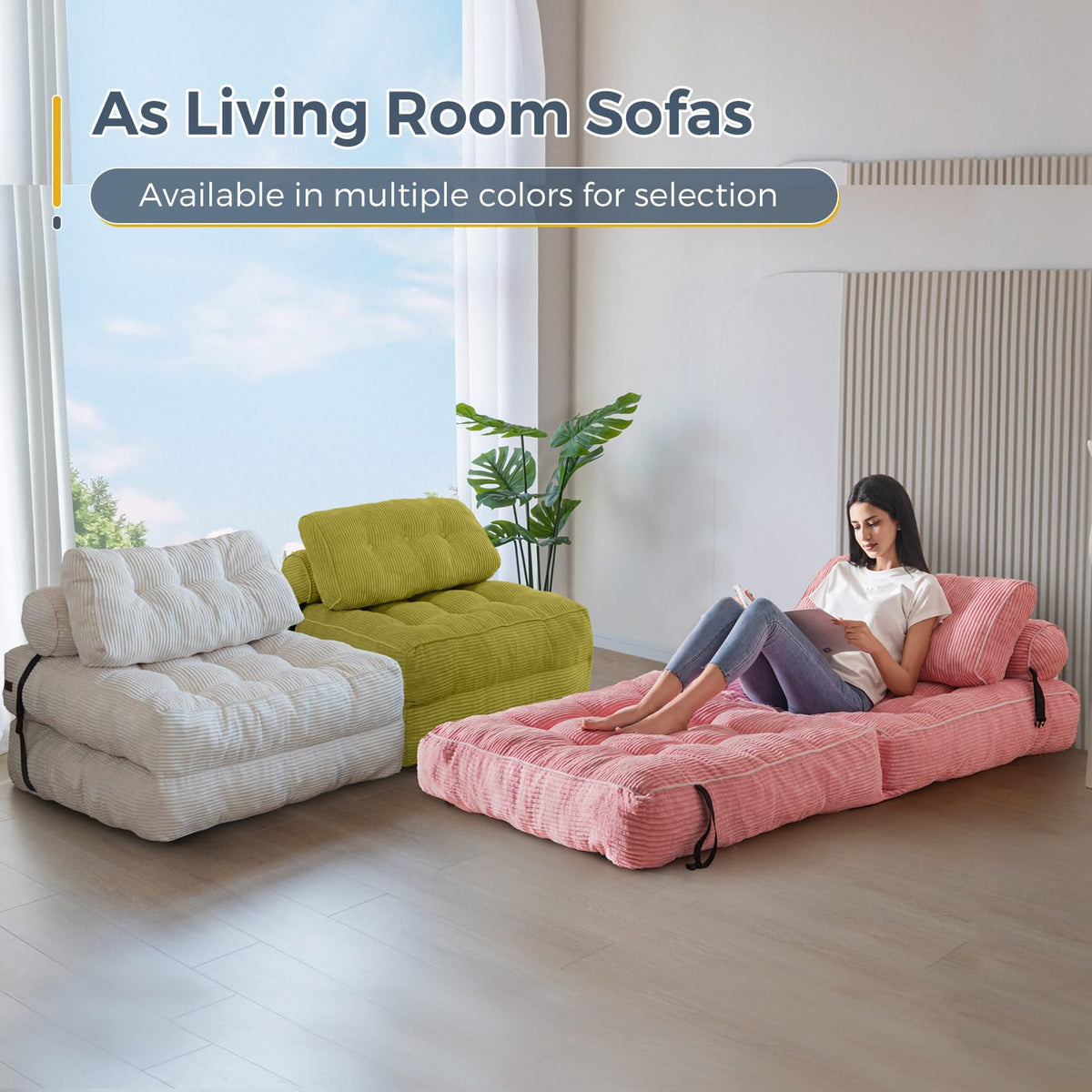 Folding Sofa Bed with Pillow O7477