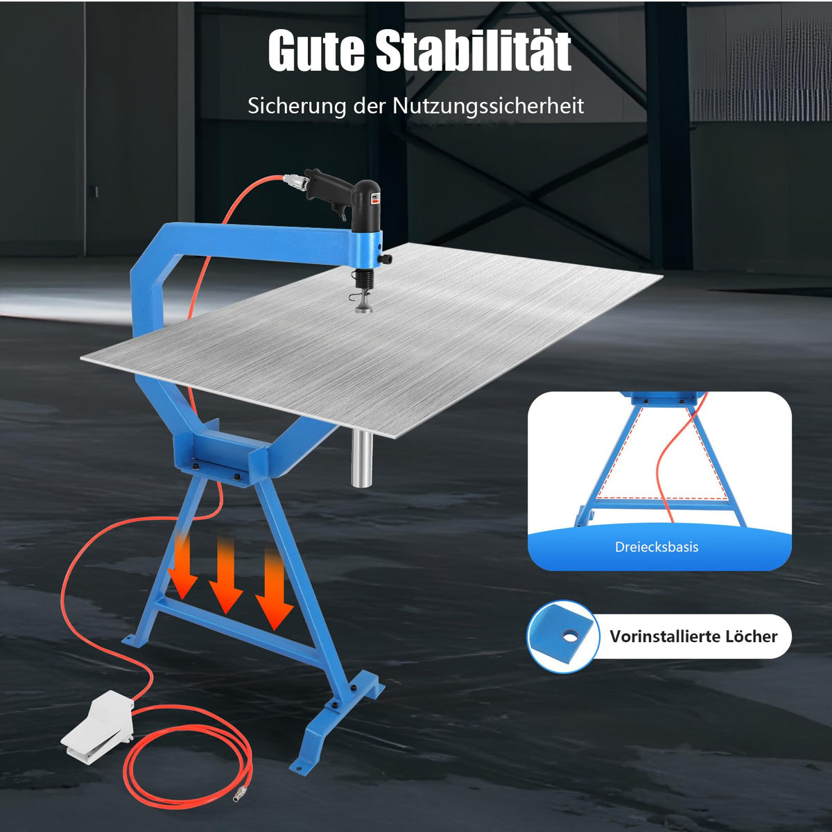 Pneumatic Planishing Hammer with Pedal and Stand O549