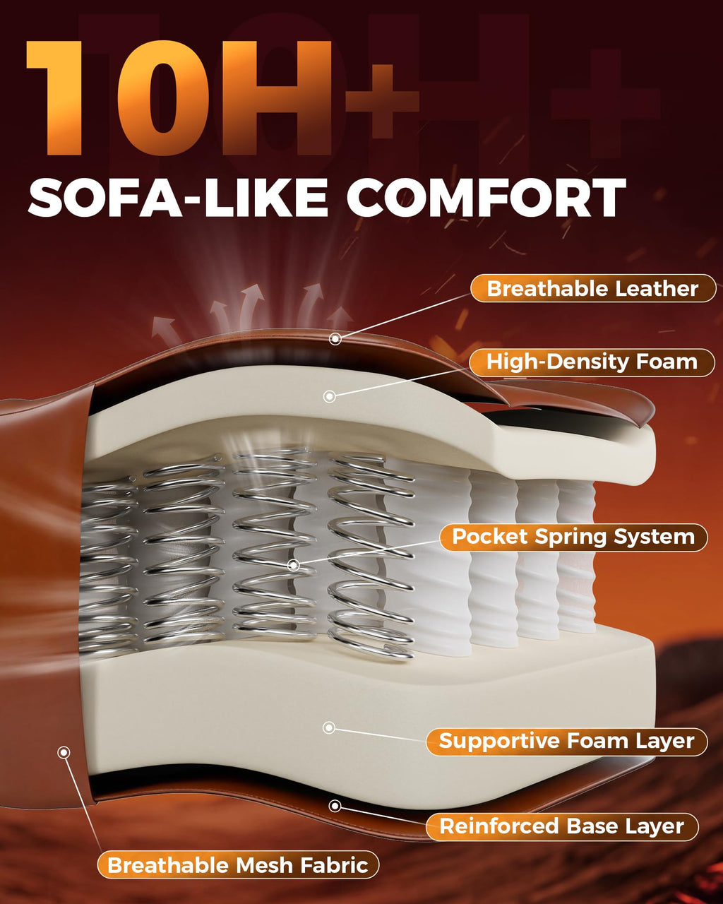 Big and Tall Gaming Chair with Footrest Y935