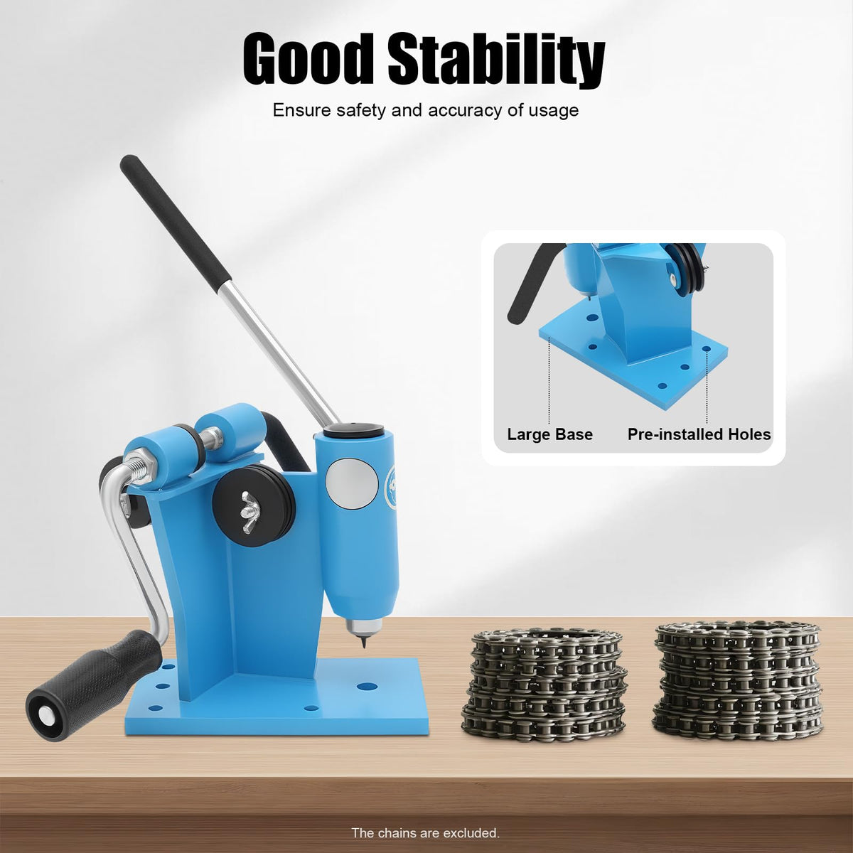 Heavy Duty 2 in 1 Chain Breaker & Riveter Tool with 3 Punches & 2 Connectors M803669