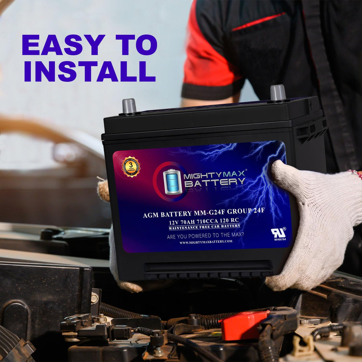 12V 70Ah AGM Replacement Battery X186