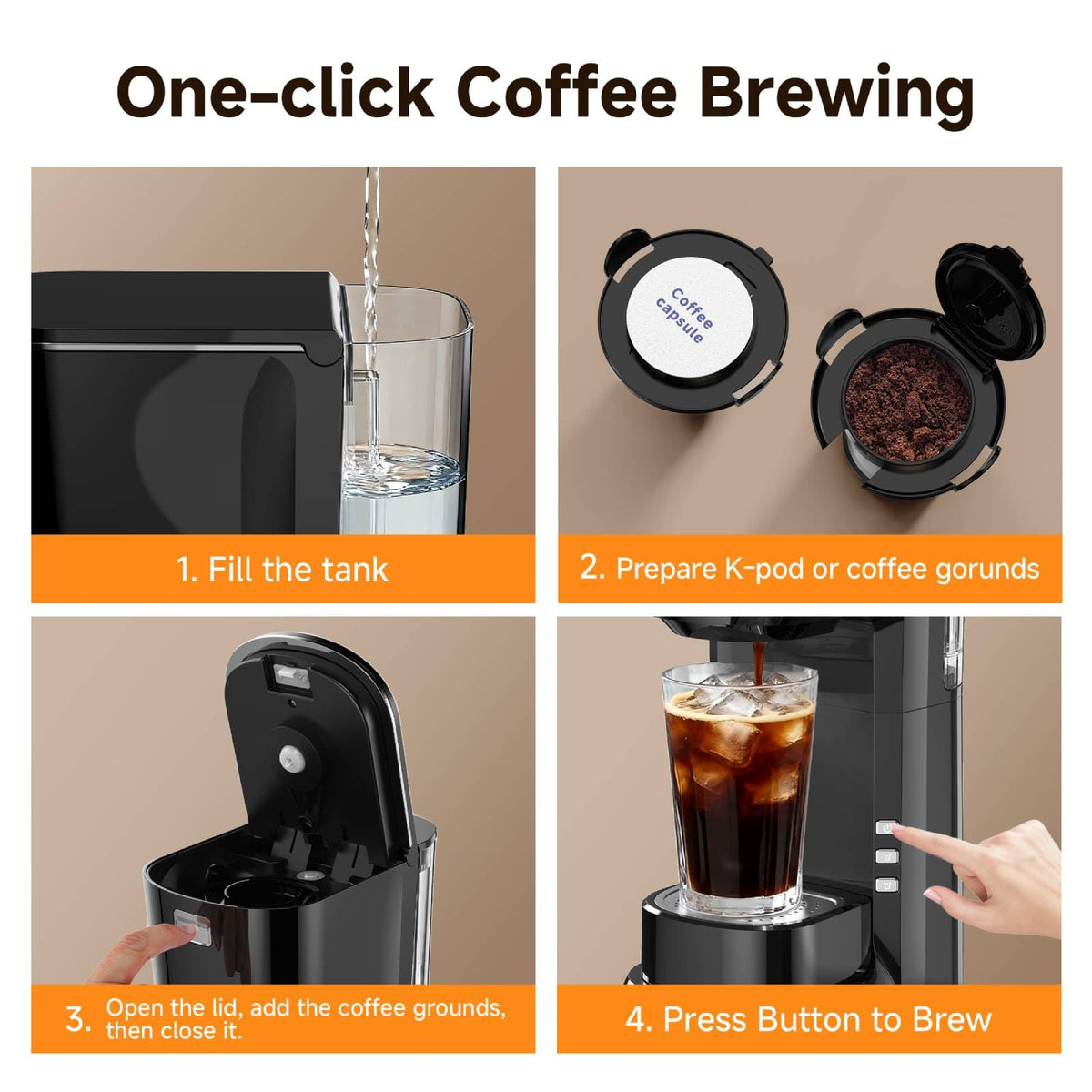 Single Serve Coffee Maker T1858