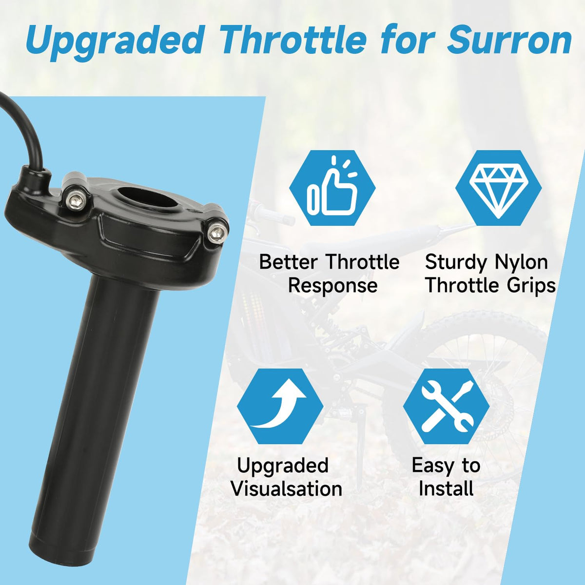 Throttle Handle Kit Replacement for Electric Dirt Bike B183980