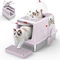XL Stainless Steel Cat Litter Box with Lid A364