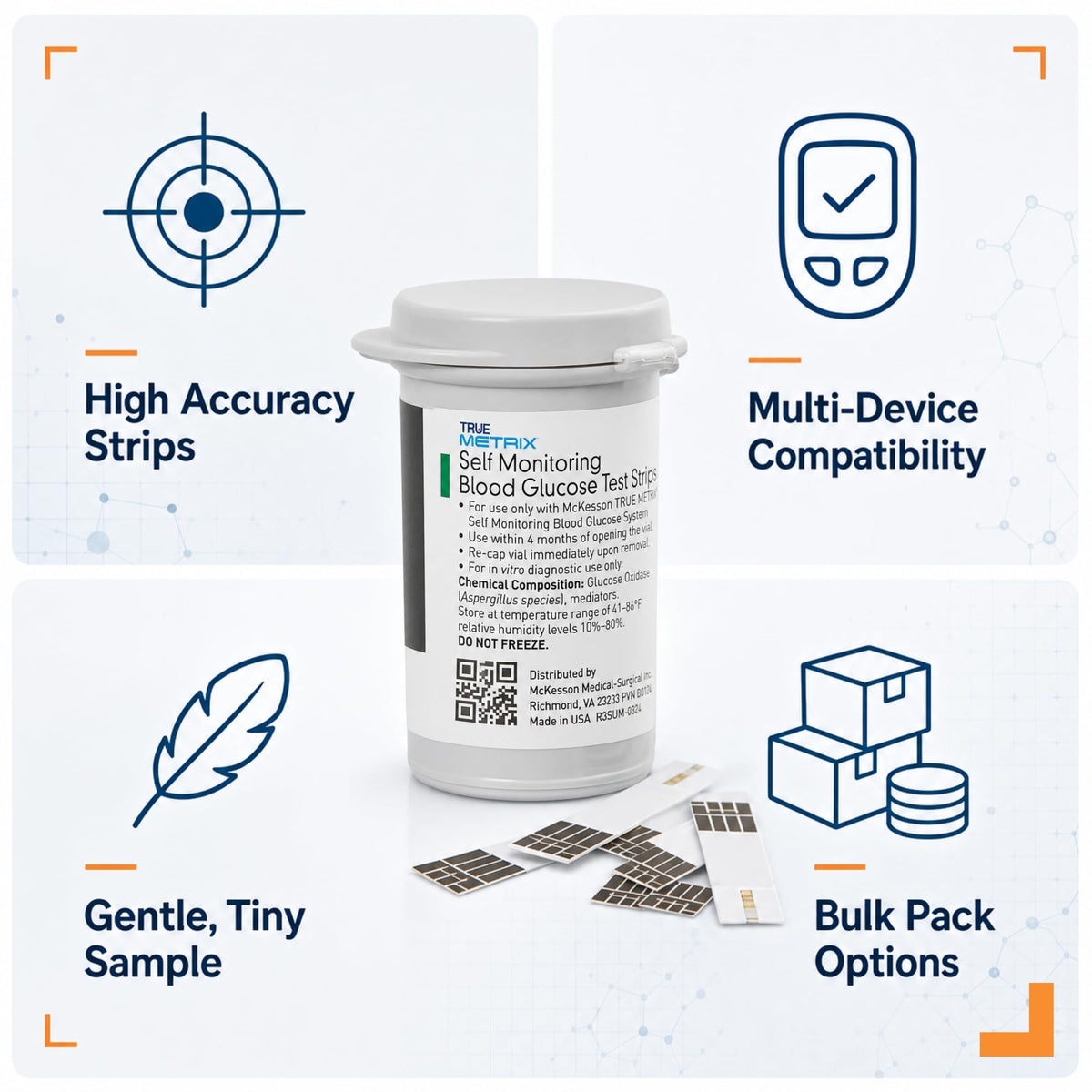 Blood Glucose Test Strips 100 Strips U748