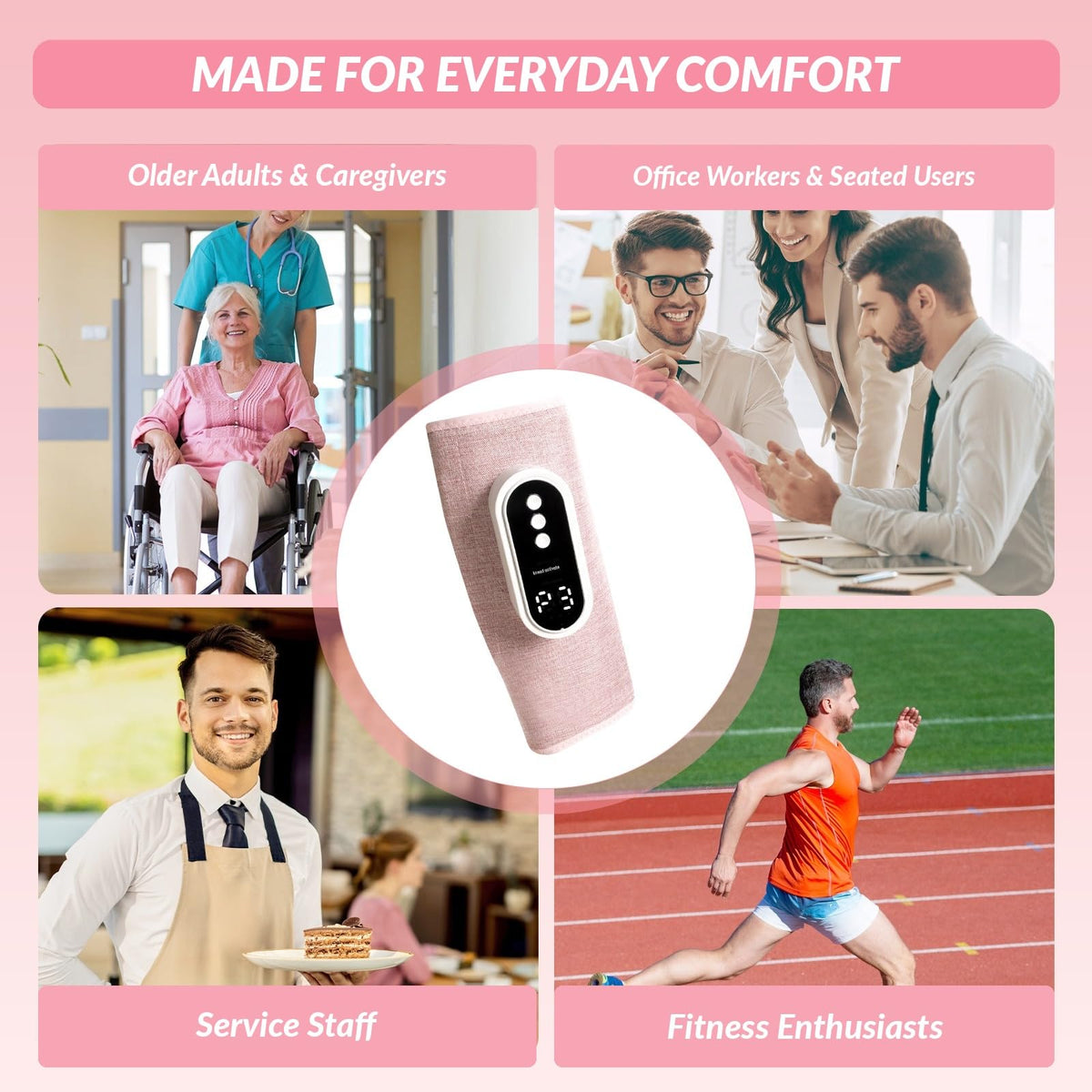 Cordless Air Compression Leg Massager with Heat G529