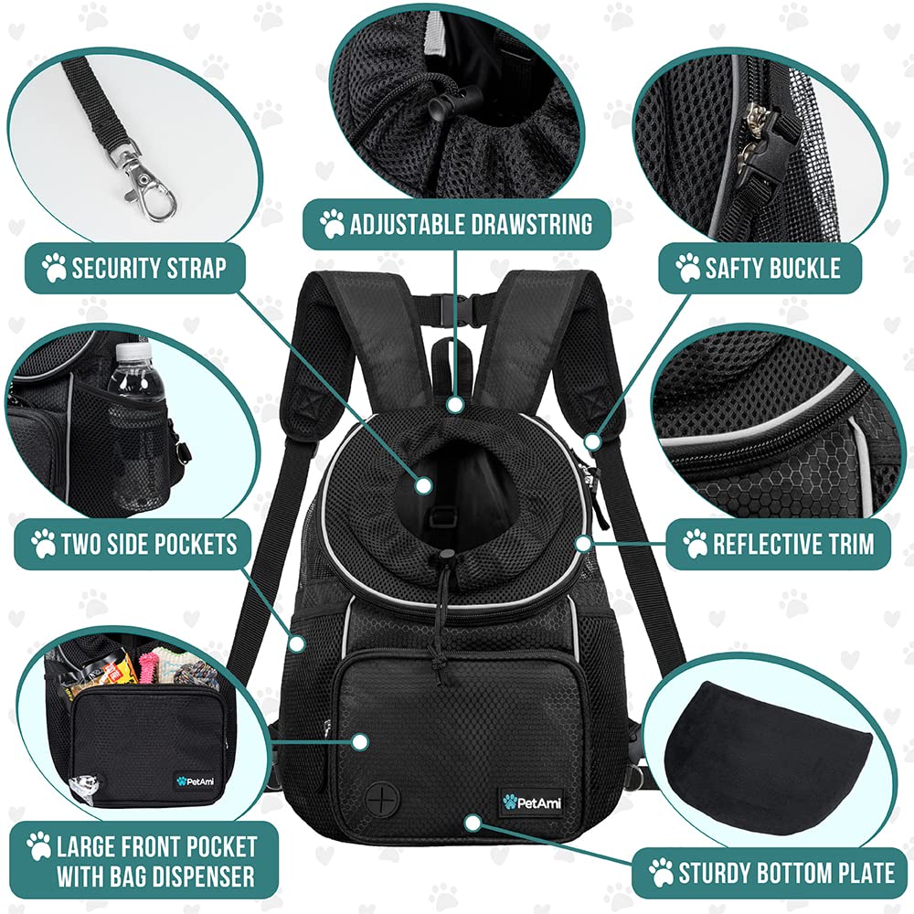 Adjustable Dog & Cat Carrier Backpack, Black E3333